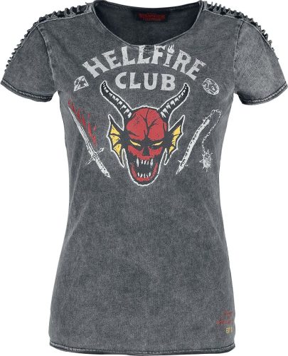 Stranger Things Hellfire Club Dámské tričko tmavě šedá
