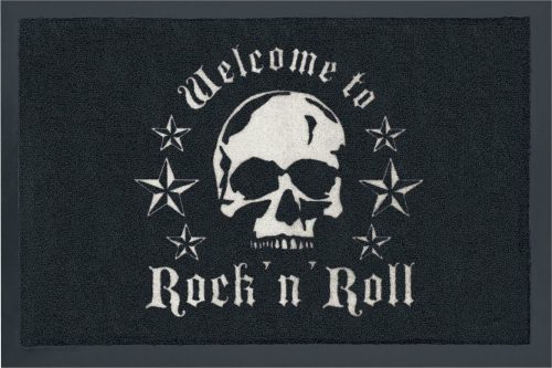 Welcome To Rock 'n' Roll Skull Rohožka černá