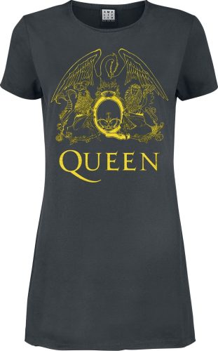 Queen Amplified Collection - Yellow Crest Šaty charcoal
