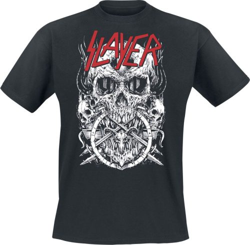 Slayer Skulltagram Tričko černá