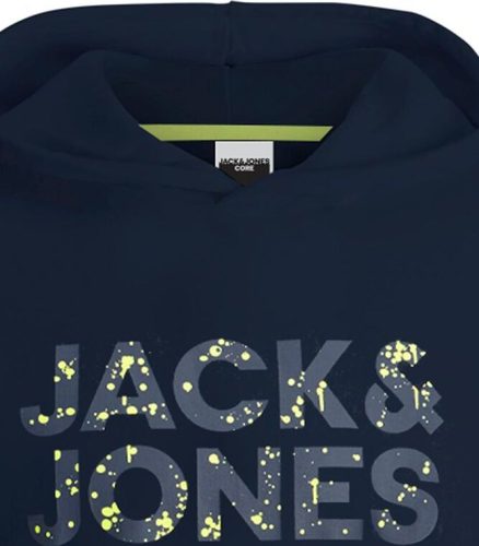 Jack & Jones Neon Pop Sweat Hood detská mikina s kapucí námořnická modrá