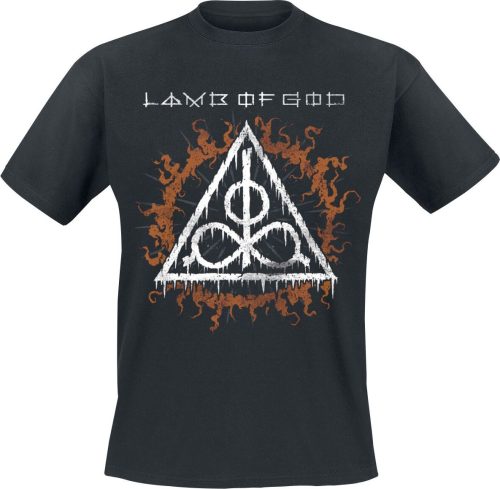 Lamb Of God Symbol And Sun Tričko černá