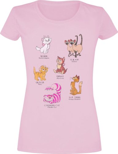 Disney Classics Cat Breeds Dámské tričko světle růžová