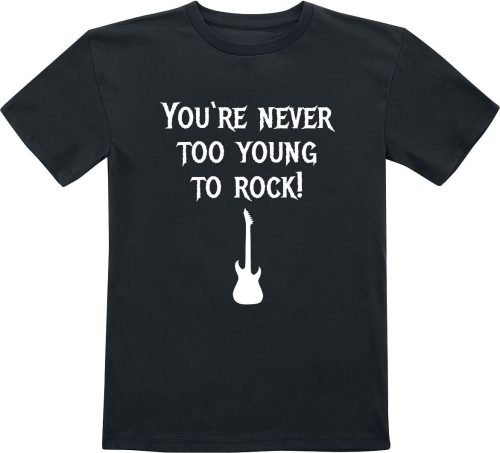 Sprüche Kids - You're Never Too Young To Rock! detské tricko černá