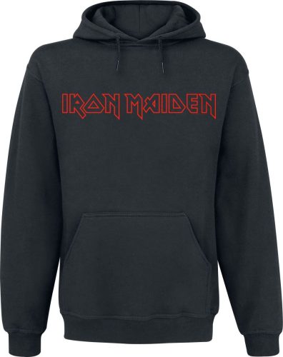 Iron Maiden Revised Logo Mikina s kapucí černá