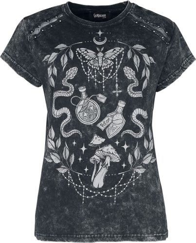 Gothicana by EMP Tričko s alchymistickým potiskem Dámské tričko černá
