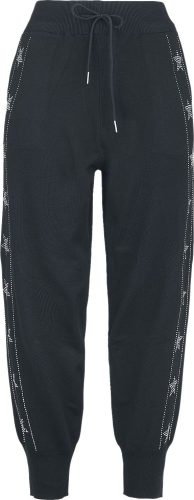 QED London Joggingové kalhoty s hvězdami a proužky Dámské tepláky černá