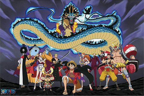 One Piece Die Crew gegen Kaido plakát vícebarevný