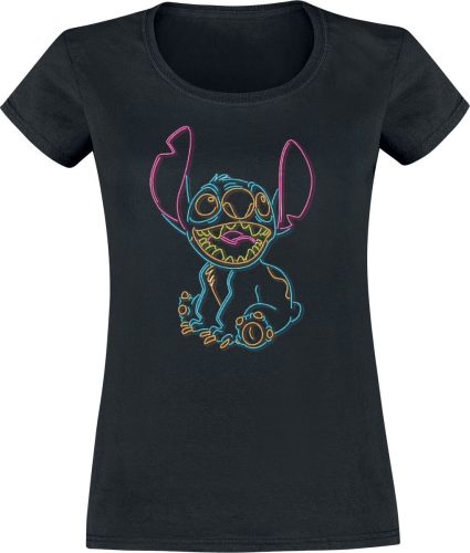 Lilo & Stitch Neon Stitch Dámské tričko černá