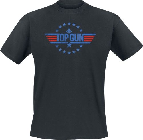 Top Gun Logo Tričko černá