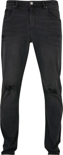 Urban Classics Strečové džíny se zničenými efekty Džíny černá