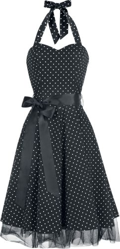 H&R London Šaty s malými puntíky Šaty černá
