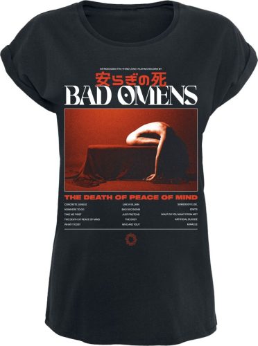 Bad Omens Tracklist Dámské tričko černá