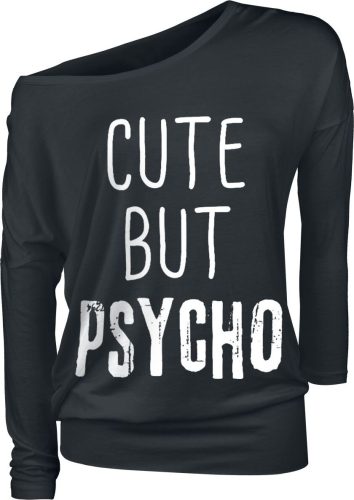 Cute But Psycho Dámské tričko s dlouhými rukávy černá