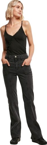 Urban Classics Dámské denimové kalhoty s vysokým pasem Dámské džíny černá
