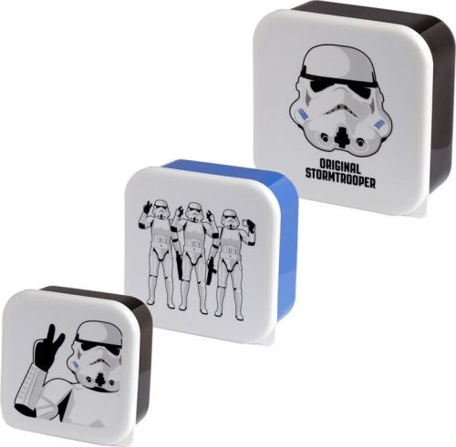 Star Wars Stormtrooper 3er Lunchboxen Set Svačinový box cerná/bílá/modrá