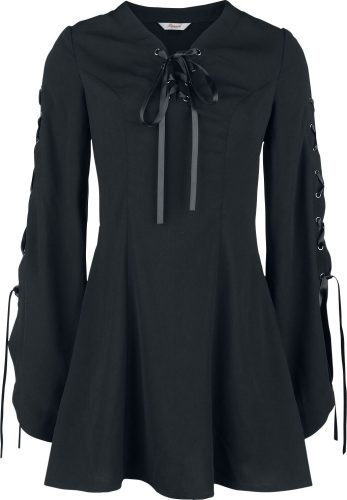 Banned Alternative Šaty Jezebel Tie Šaty černá