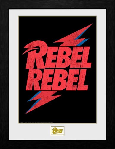 David Bowie Rebel Rebel Logo Zarámovaný obraz standard
