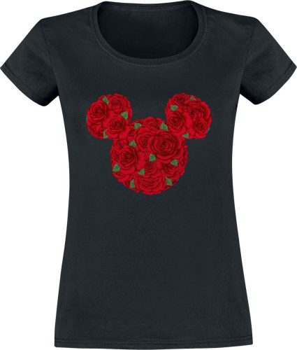 Mickey & Minnie Mouse Roses Dámské tričko černá