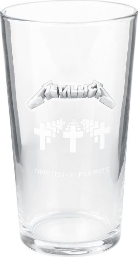 Metallica Master Of Puppets pivní sklenice transparentní
