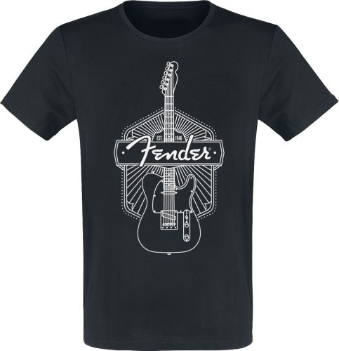 Fender Monoline Guitar Tričko černá