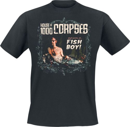 House Of 1000 Corpses Fish Boy Tričko černá