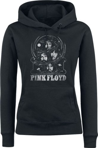 Pink Floyd Women's Distressed Faces Dámská mikina s kapucí černá