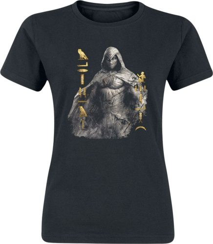 Moon Knight Distressed Hieroglyphics Dámské tričko černá