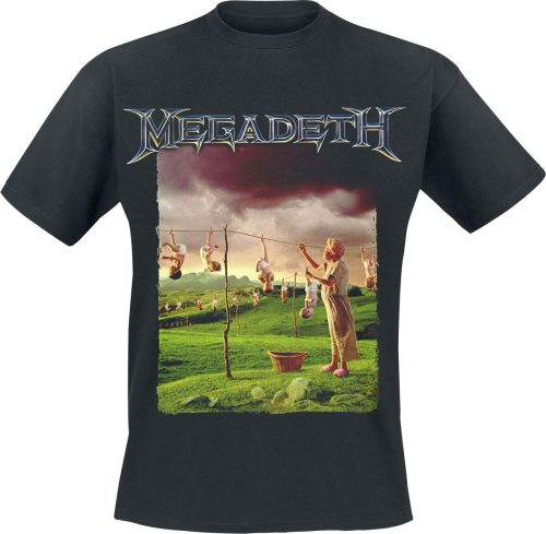 Megadeth Youthanasia Tracklist Tričko černá