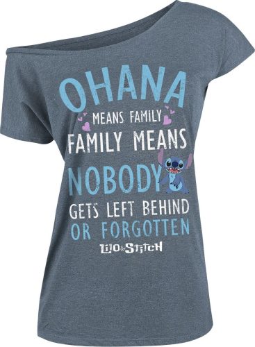Lilo & Stitch Ohana Dámské tričko smíšená modrá