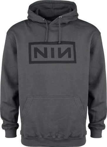 Nine Inch Nails Classic Black Logo Mikina s kapucí charcoal