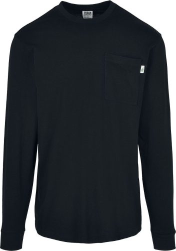 Urban Classics Organické basic tričko s dlouhými rukávy a kapsou Tričko s dlouhým rukávem černá