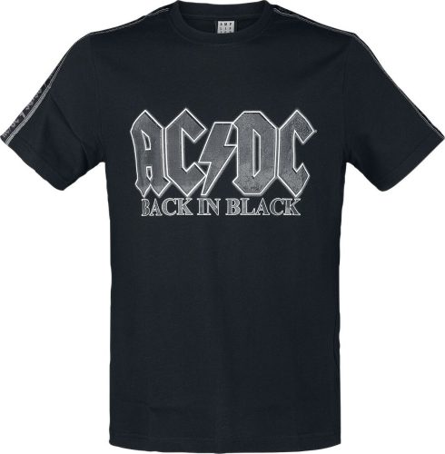 AC/DC Amplified Collection - Mens Taped Single Jersey Tričko černá