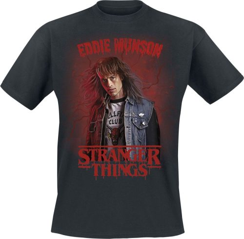 Stranger Things Eddie Munson Tričko černá