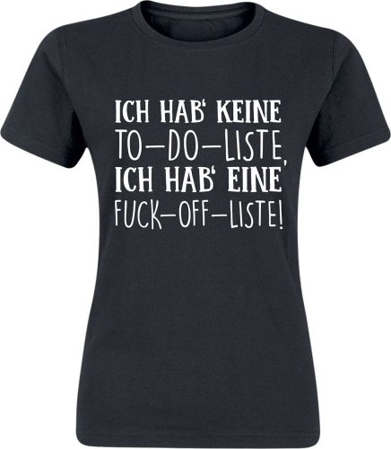 Sprüche Fuck-Off-Liste Dámské tričko černá