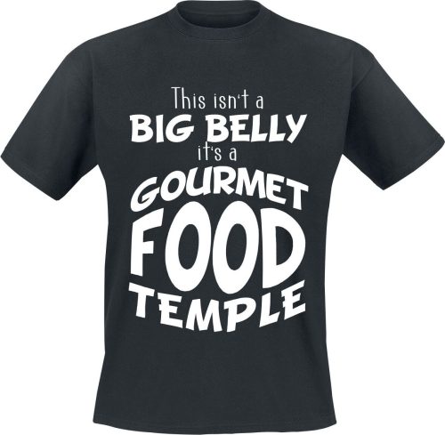 Zábavné tričko Food - Big Belly Tričko černá