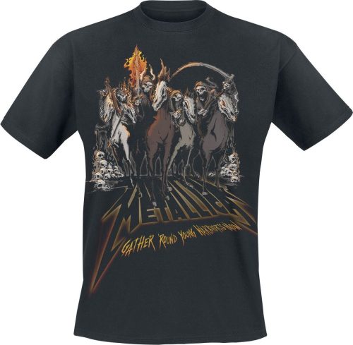 Metallica 40th Anniversary Horsemen Tričko černá