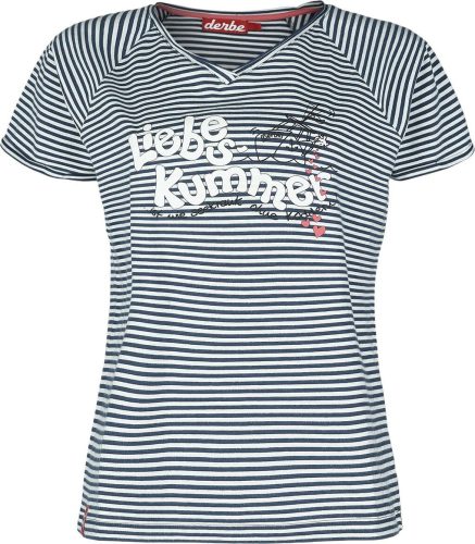 Derbe Hamburg Liebeskummer Dámské tričko modrá/bílá