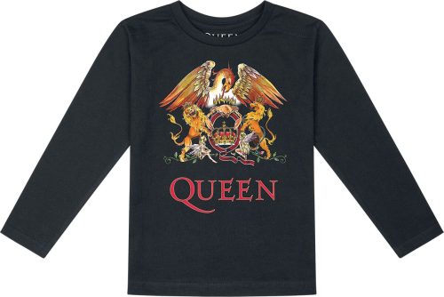 Queen Metal-Kids - Crest detské tricko - dlouhý rukáv černá