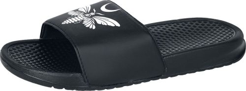 Gothicana by EMP EMP pantofle s potiskem s nočním motýlem a půlměsícem obuv černá