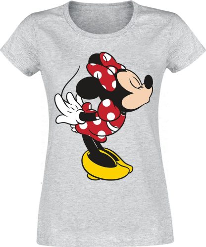 Mickey & Minnie Mouse Minnie Kiss Dámské tričko šedý vres