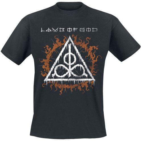 Lamb Of God Symbol And Sun Tričko černá