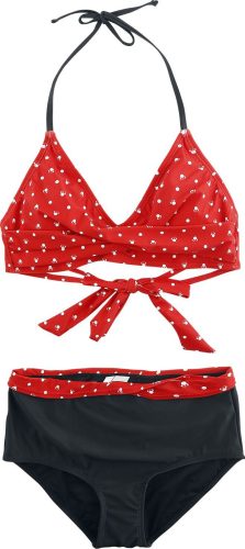 Mickey & Minnie Mouse Minni Cosplay Bikini cerná/cervená