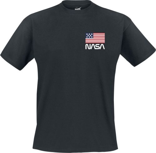 NASA Flag Tričko černá
