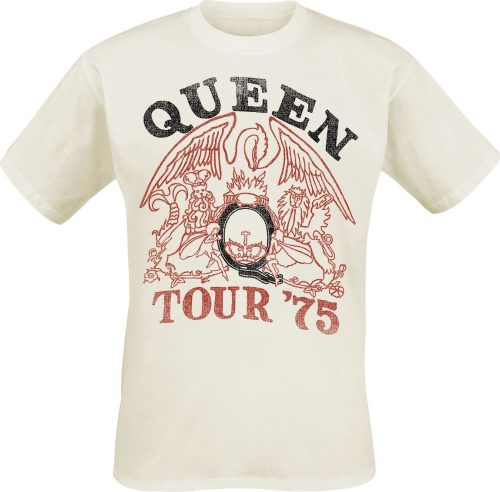 Queen Tour 75 Crest Tričko přírodní