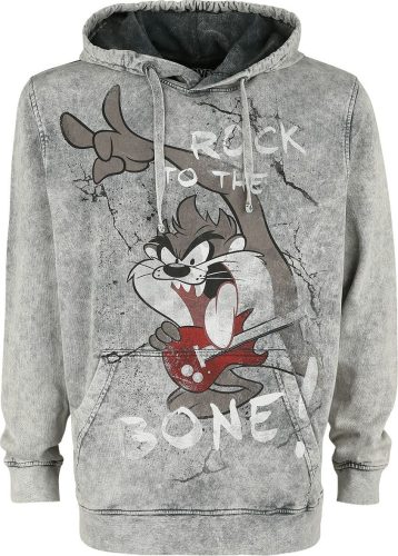 Looney Tunes Taz - Rock To The Bone! Mikina s kapucí šedá