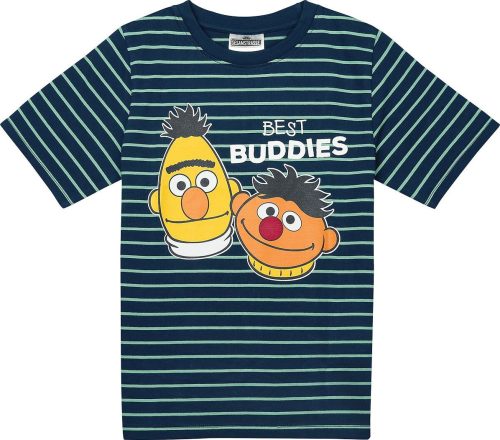 Sesame Street Kids - Ernie und Bert - Best Buddies detské tricko modrá/zelená