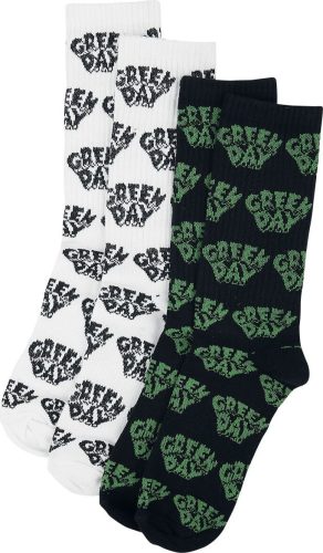 Green Day Logo Ponožky cerná/bílá