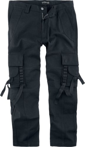 Gothicana by EMP Asmoday Cargo kalhoty černá