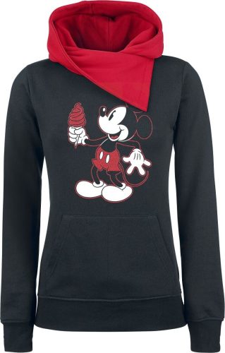 Mickey & Minnie Mouse Gelato Dámská mikina s kapucí cerná/cervená